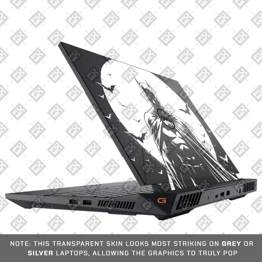 Transparent Dark Knight Moon Rise Dell G15 5520, 5530 Laptop Skin