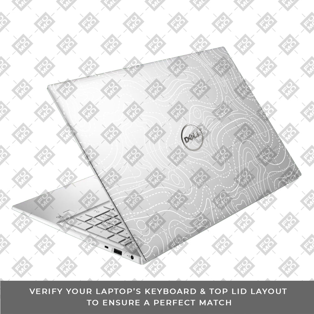 Transparent Abstract Contour Grid Lines Dell Inspiron 3501 Laptop Skin