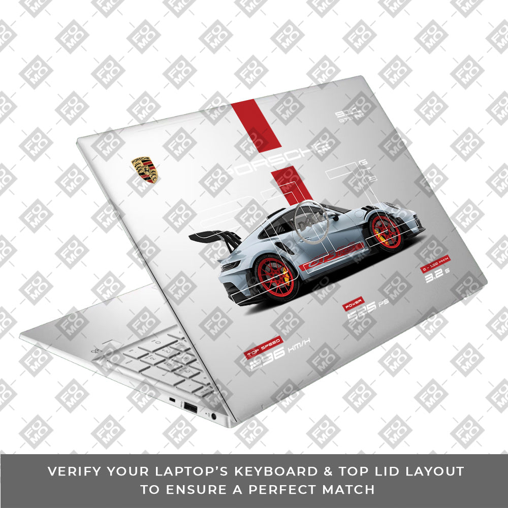 Transparent Porsche 911 Performance Dell Inspiron 3501 Laptop Skin