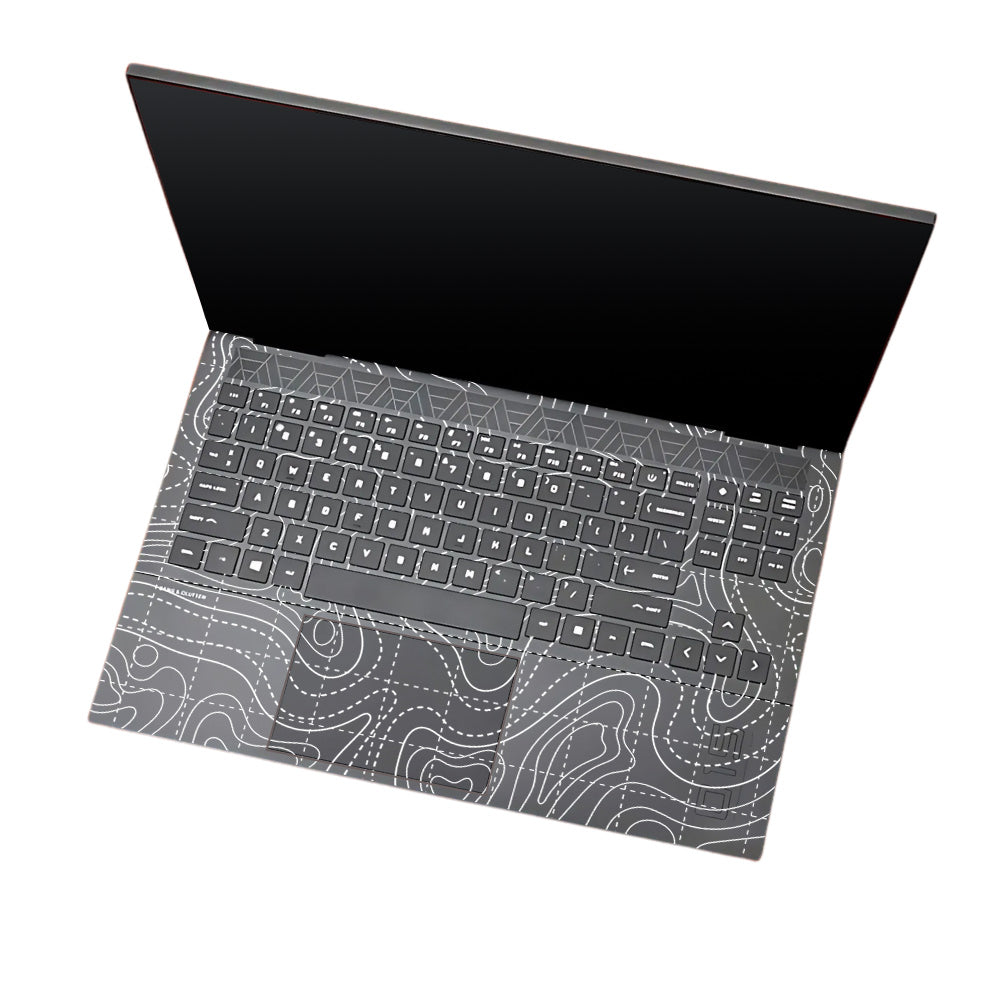 Transparent Abstract Contour Grid Lines HP Omen 15 Laptop Skin