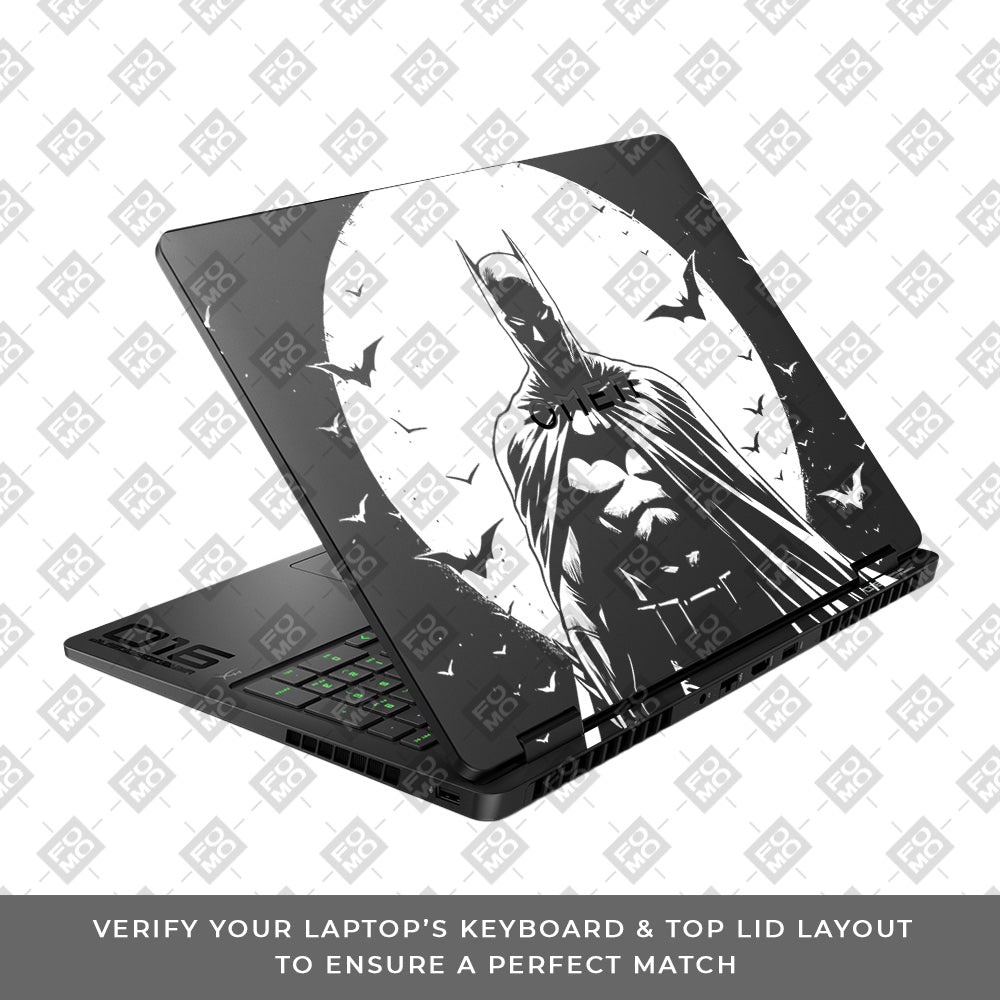 Transparent Dark Knight Moon Rise HP Omen Gaming 16 2025, 2026 Laptop Skin