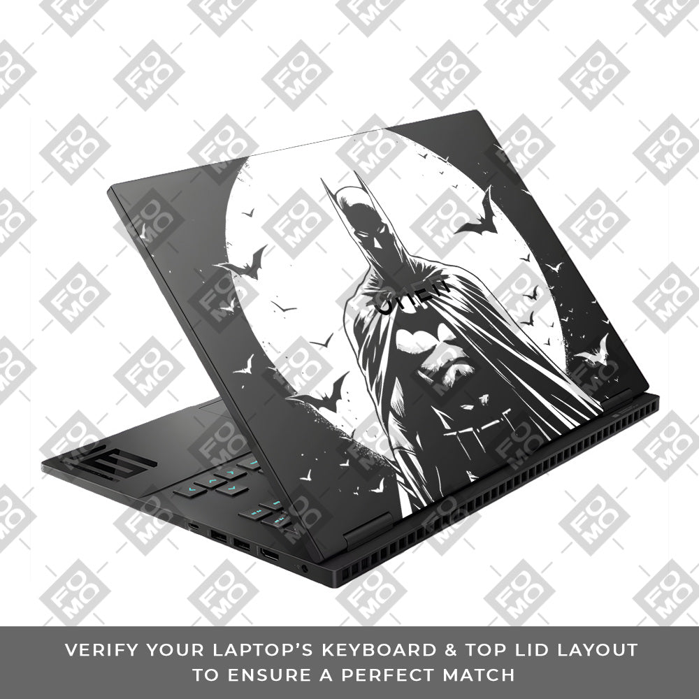 Transparent Dark Knight Moon Rise HP Omen Gaming 16 Laptop Skin