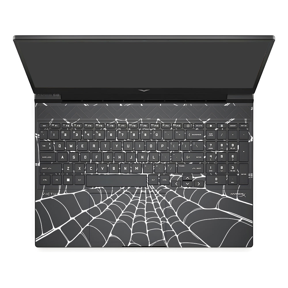 Transparent Spider Web Vortex HP Victus Laptop Skin
