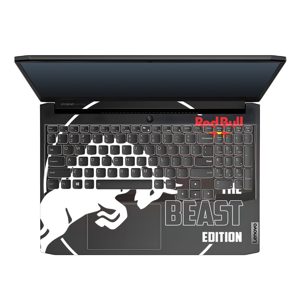 Transparent Red Bull Energy Lenovo IdeaPad Gaming 3 15ACH6 and 15IHU6 Laptop Skin