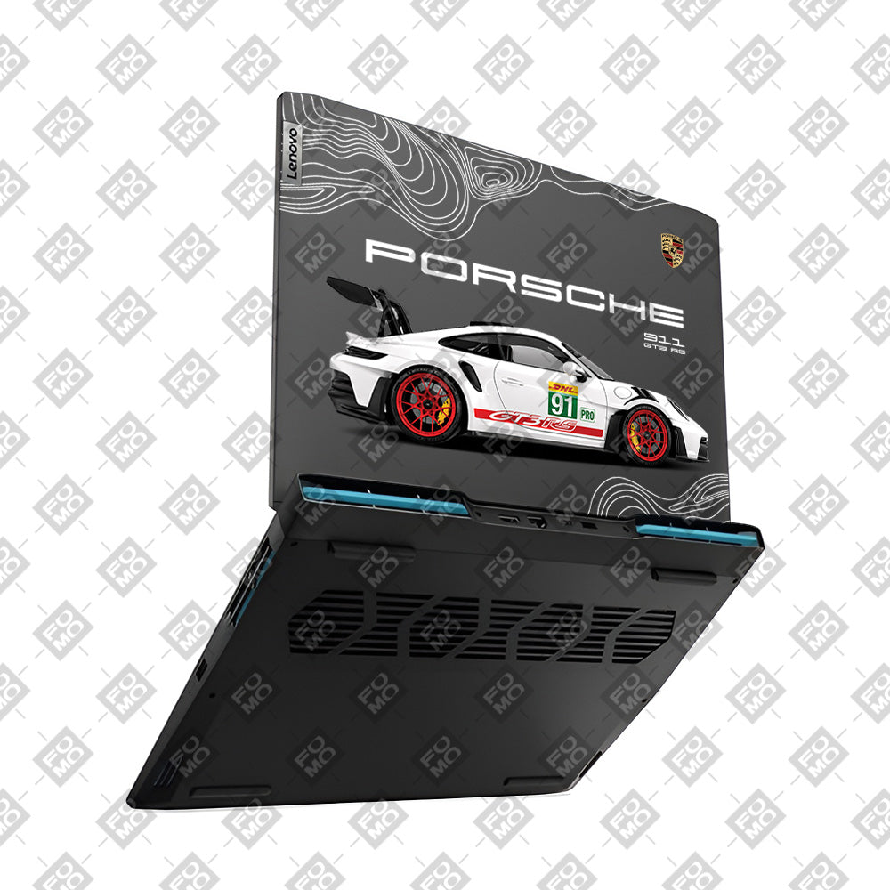 Transparent Porsche GT3 RS Power Lenovo IdeaPad Gaming 3 15ARH7 and 15IAH7 Laptop Skin