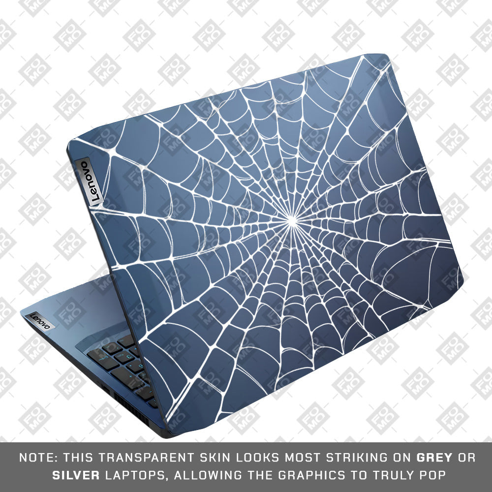 Transparent Spider Web Vortex Lenovo IdeaPad Gaming 3 15ARH05 and 15IMH05 Laptop Skin