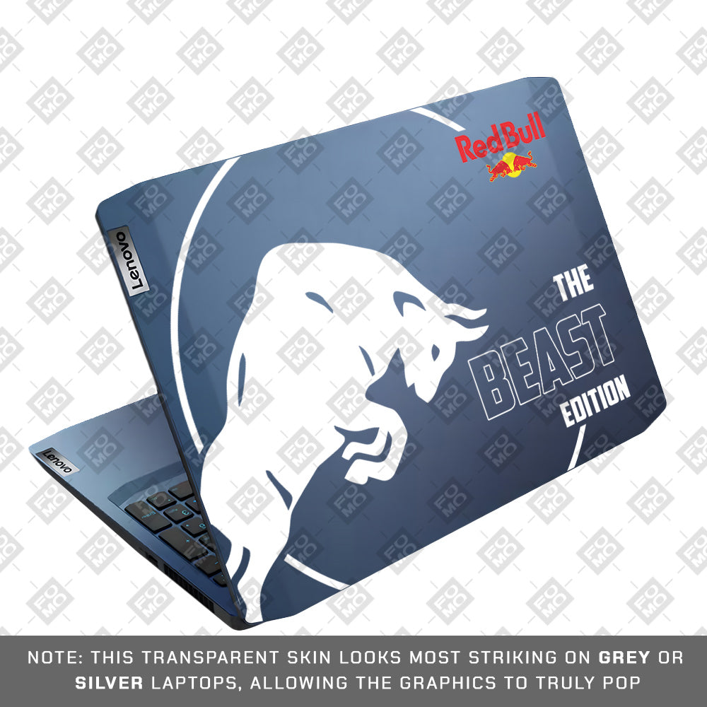 Transparent Red Bull Energy Lenovo IdeaPad Gaming 3 15ARH05 and 15IMH05 Laptop Skin