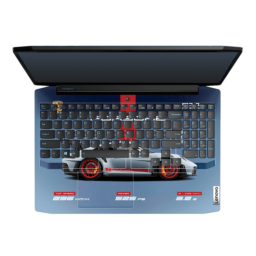 Transparent Porsche 911 Performance Lenovo IdeaPad Gaming 3 15ARH05 and 15IMH05 Laptop Skin