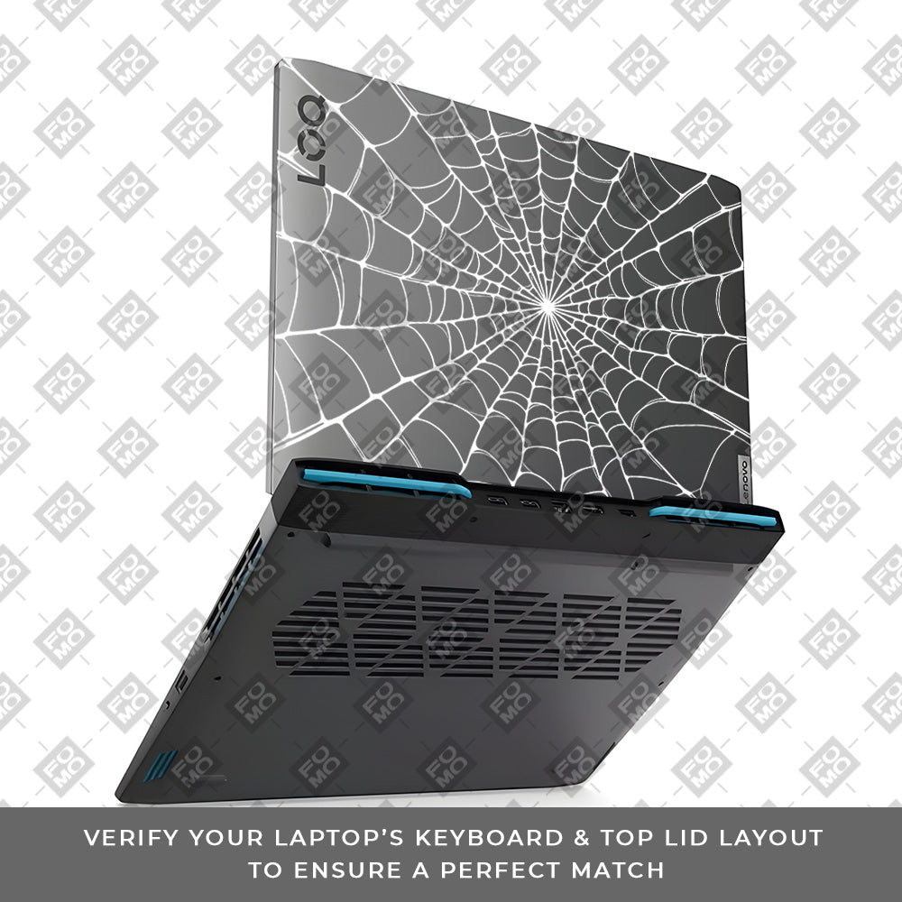 Transparent Spider Web Vortex Lenovo LOQ 2023 15IRH8, 15APH8 Laptop Skin
