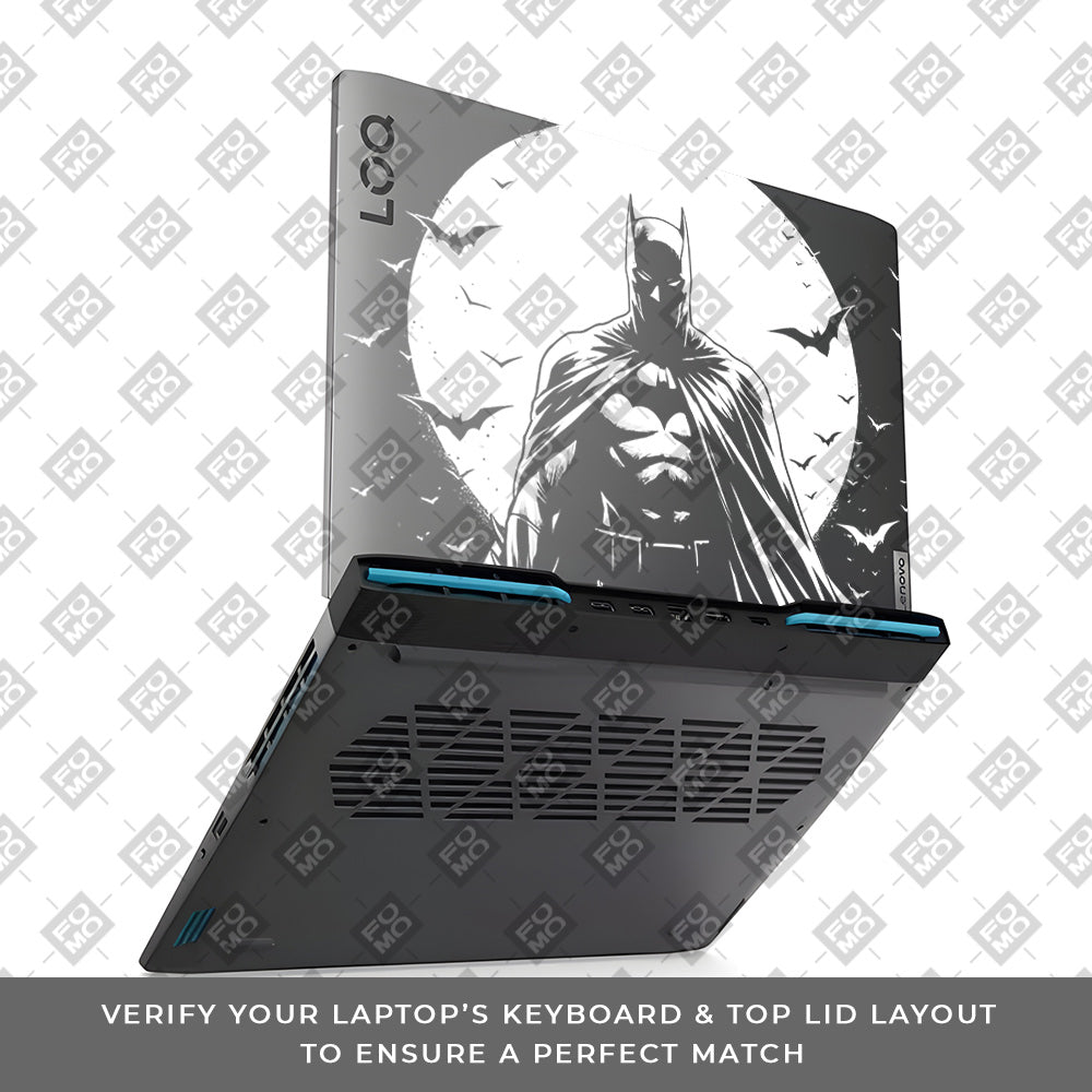 Transparent Dark Knight Moon Rise Lenovo LOQ 2023 15IRH8, 15APH8 Laptop Skin