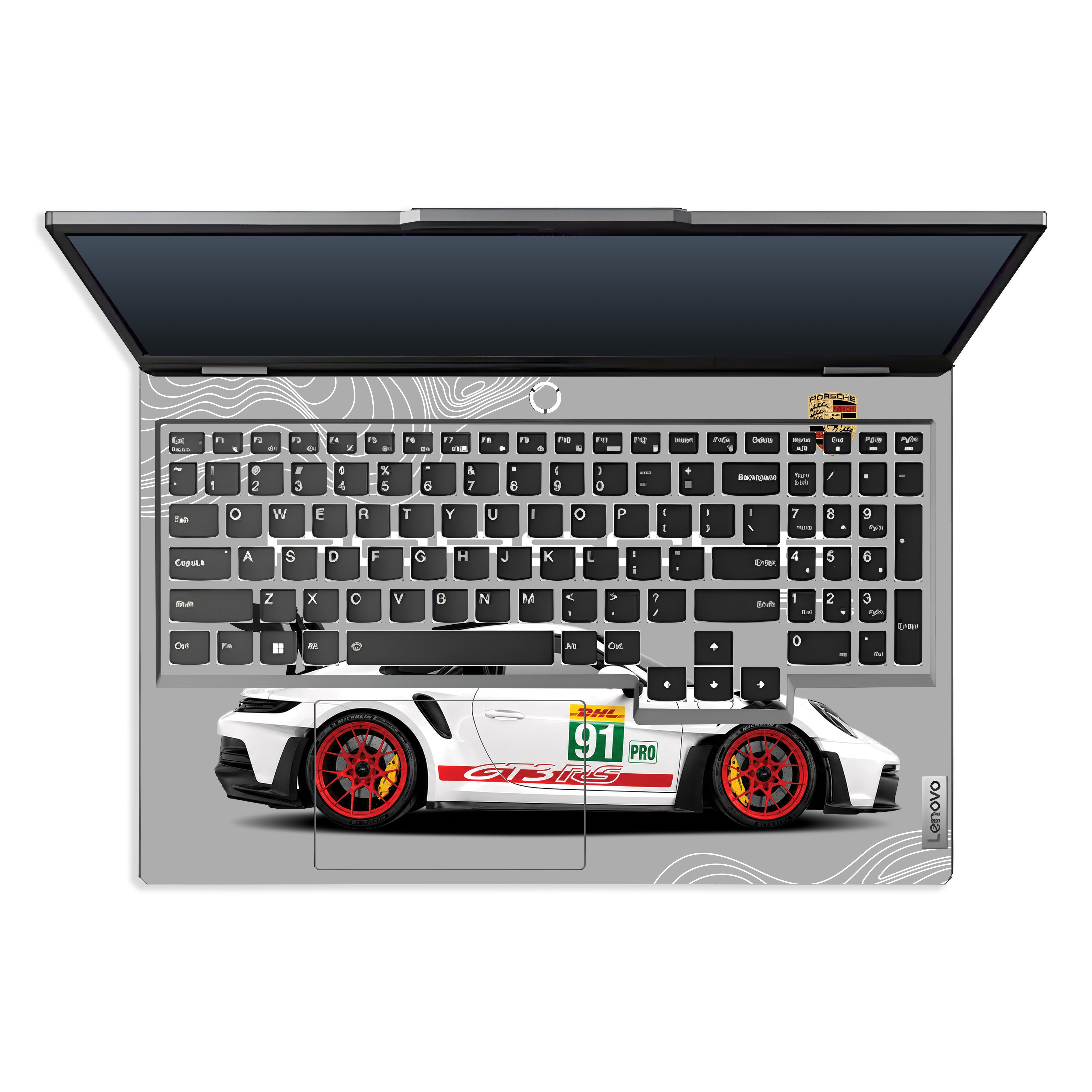 Transparent Porsche GT3 RS Power Lenovo LOQ 2024, 2025 Laptop Skin