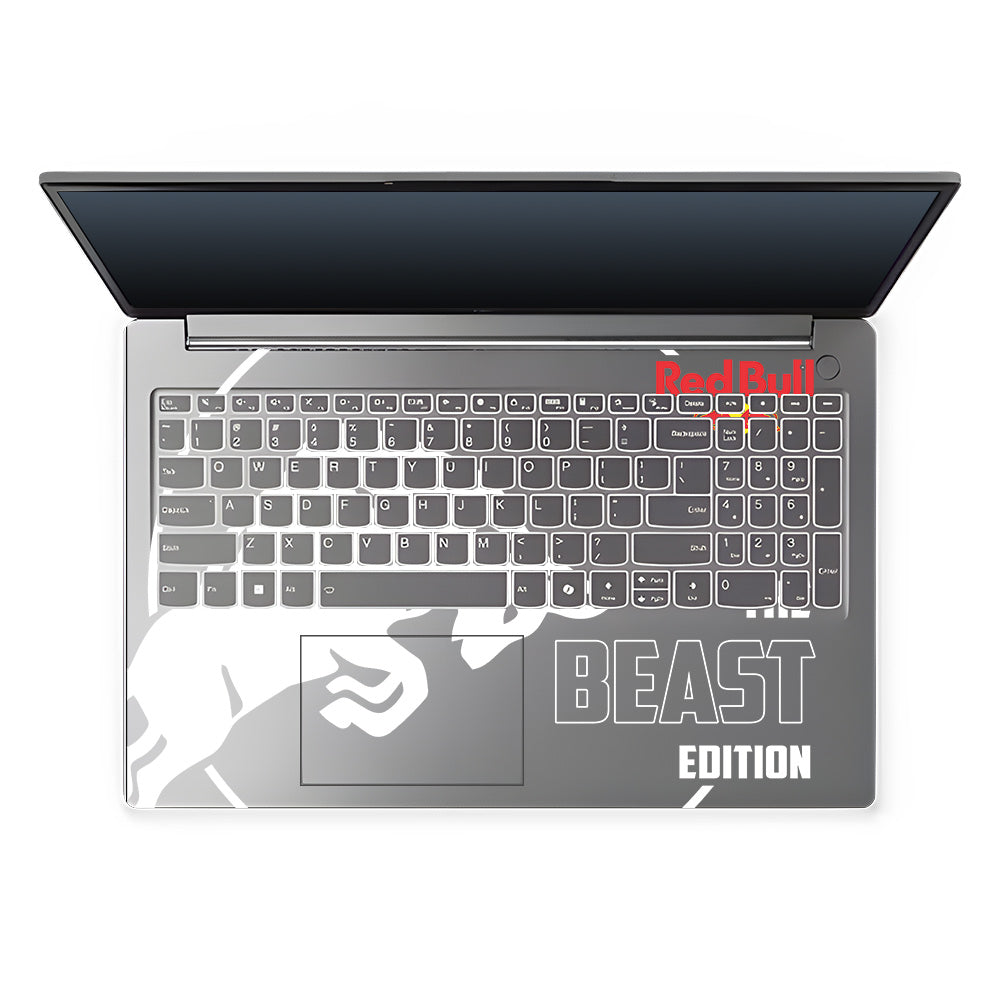Transparent Red Bull Energy Lenovo LOQ Essential 15IAX9E Laptop Skin