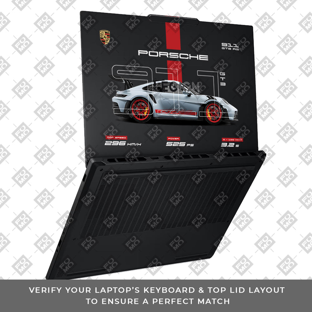Transparent Porsche 911 Performance Lenovo Legion 5 15AHP10 Laptop Skin