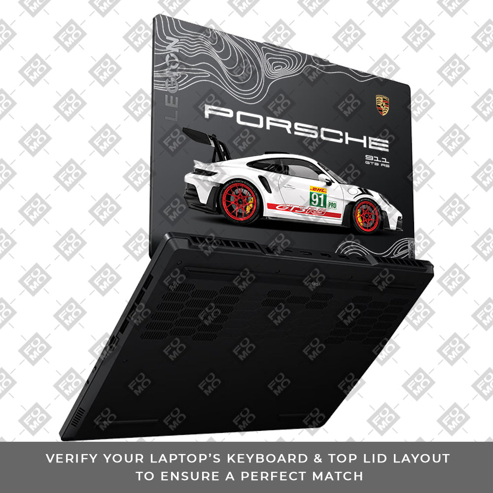Transparent Porsche GT3 RS Power Lenovo Legion 5 15ARP8 Laptop Skin