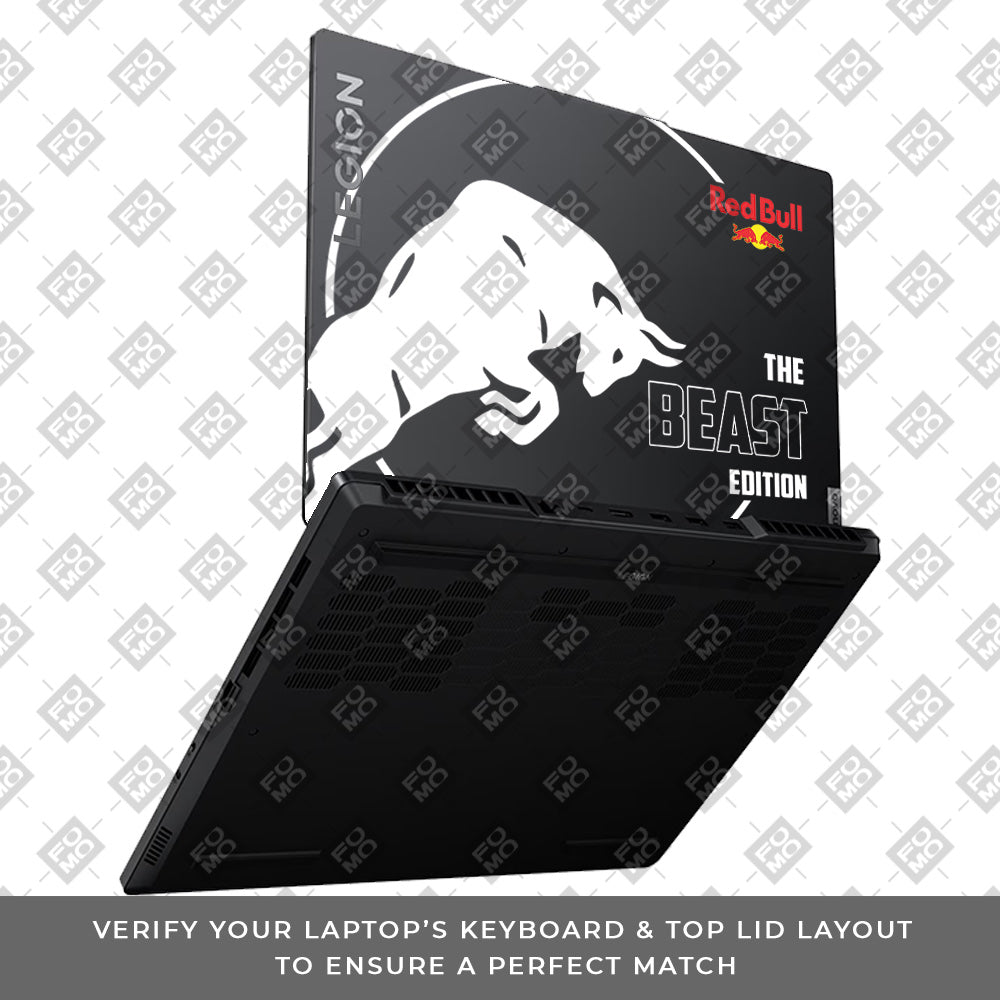 Transparent Red Bull Energy Lenovo Legion 5 15ARP8 Laptop Skin