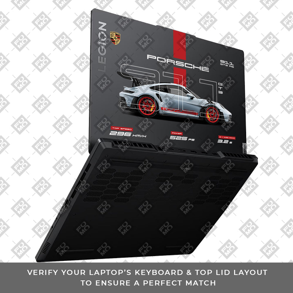 Transparent Porsche 911 Performance Lenovo Legion 5 15ARP8 Laptop Skin