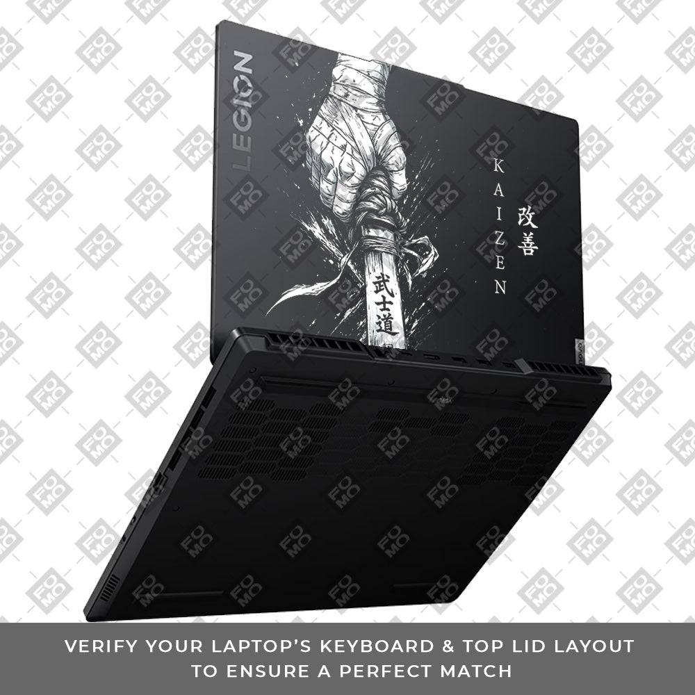 Transparent Kaizen Samurai Sword Lenovo Legion 5 15ARP8 Laptop Skin