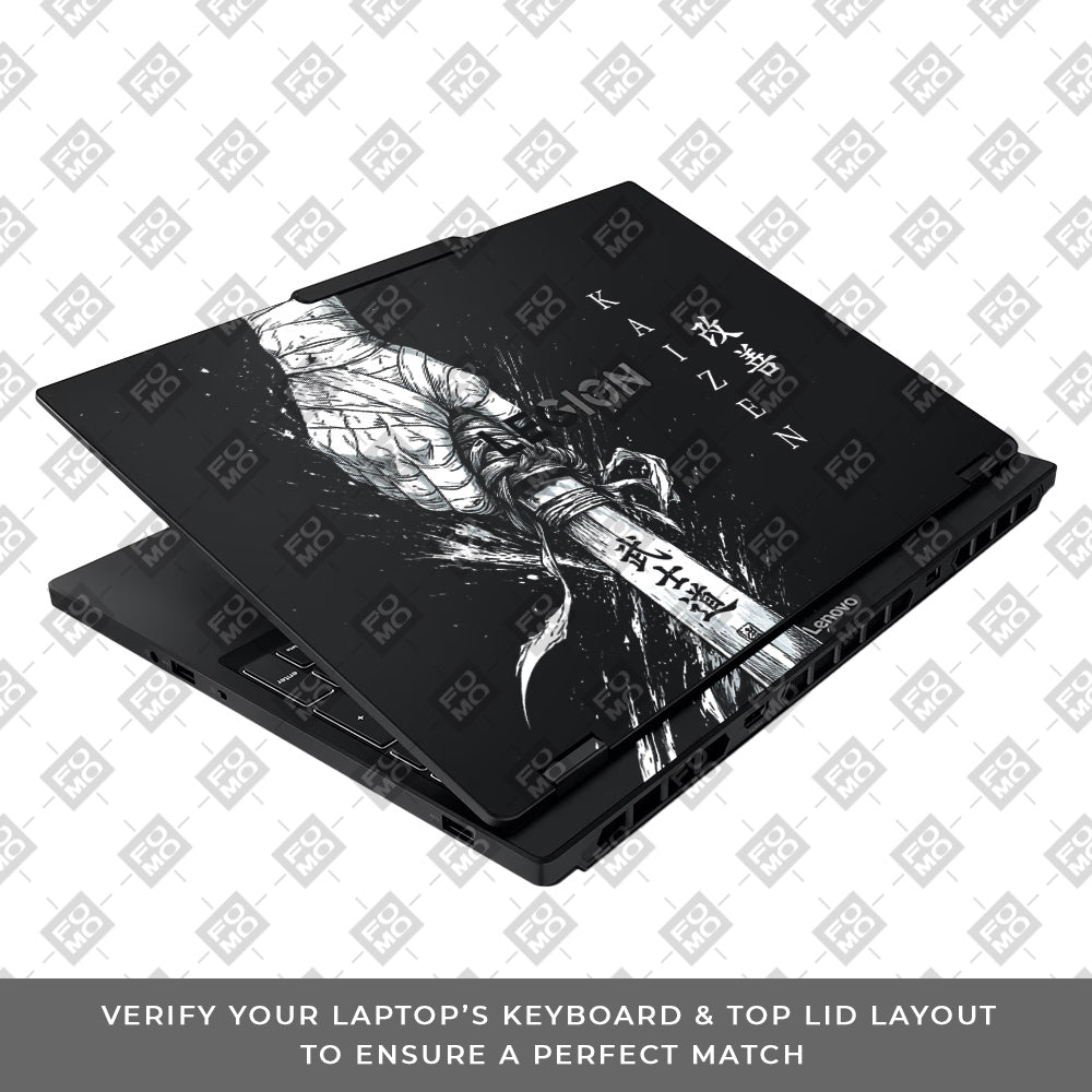 Transparent Kaizen Samurai Sword Lenovo Legion 5 15IAX10 Laptop Skin