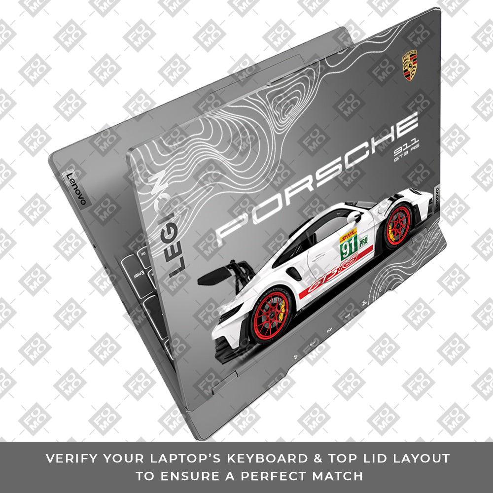Transparent Porsche GT3 RS Power Lenovo Legion 5 15IRX9 Laptop Skin