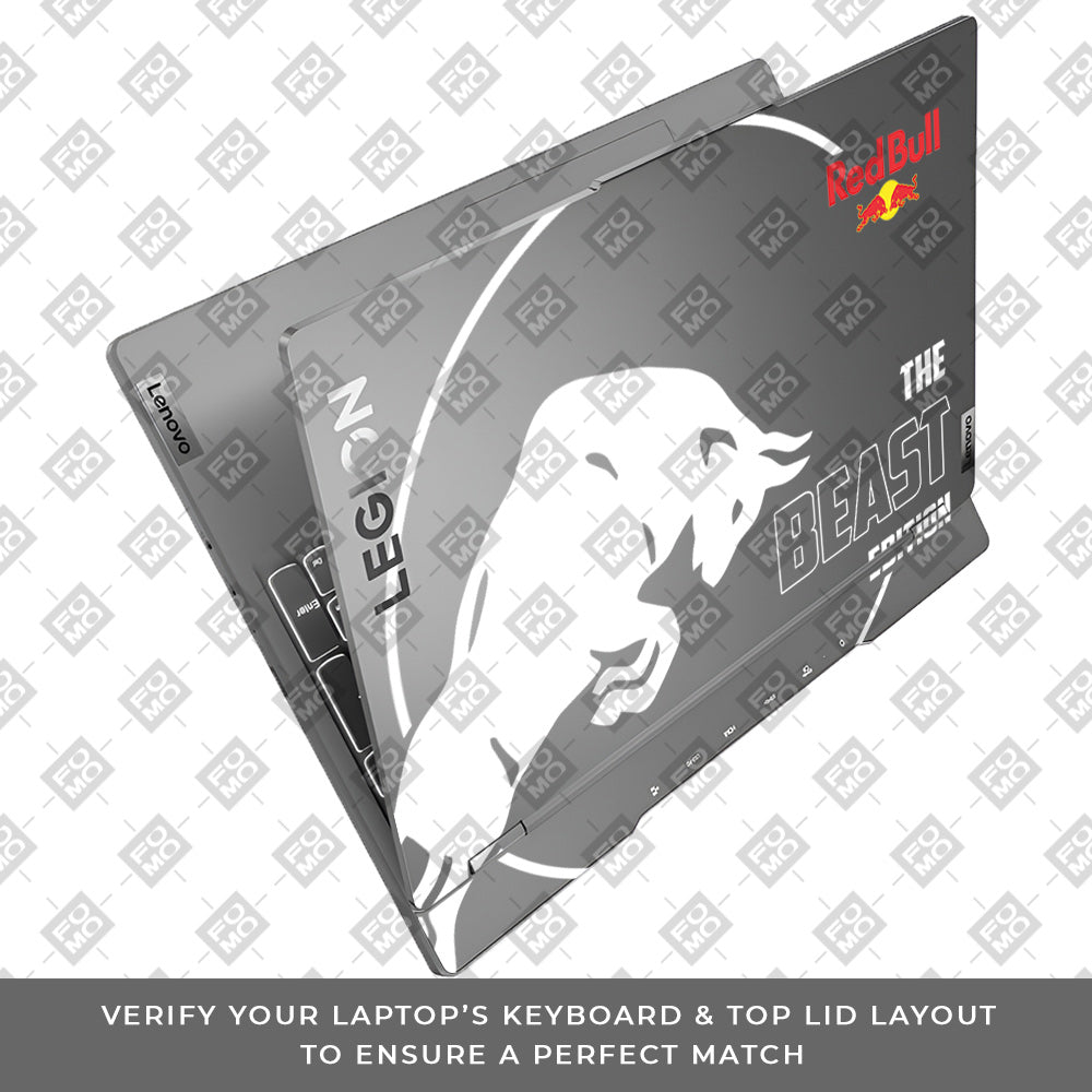 Transparent Red Bull Energy Lenovo Legion 5 15IRX9 Laptop Skin