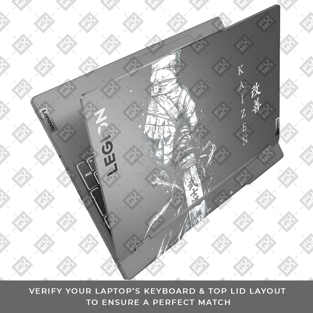Transparent Kaizen Samurai Sword Lenovo Legion 5 15IRX9 Laptop Skin