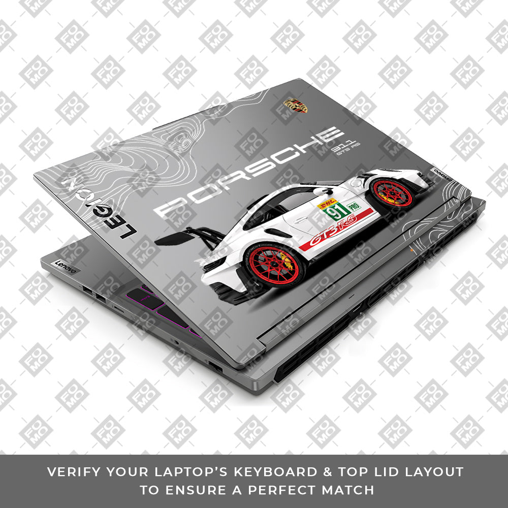 Transparent Porsche GT3 RS Power Lenovo Legion 5 16IRX9 Laptop Skin
