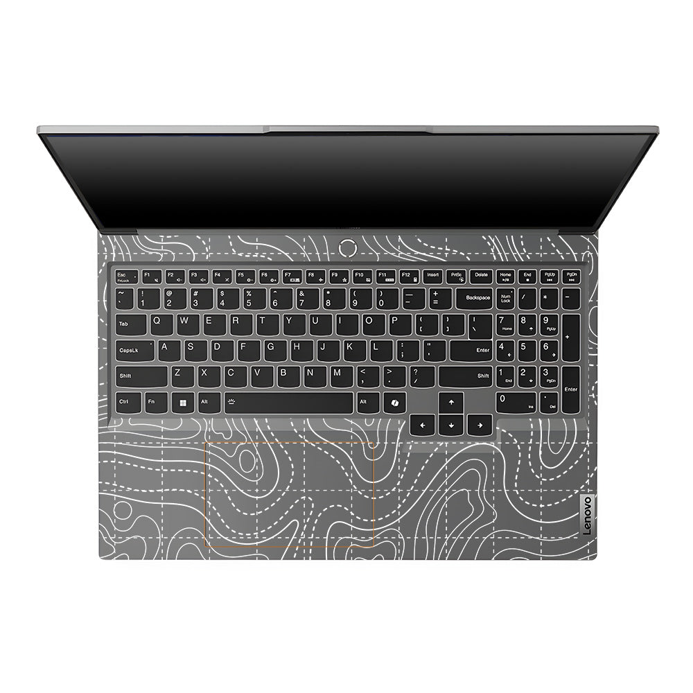Transparent Abstract Contour Grid Lines Lenovo Legion 5 16IRX9 Laptop Skin