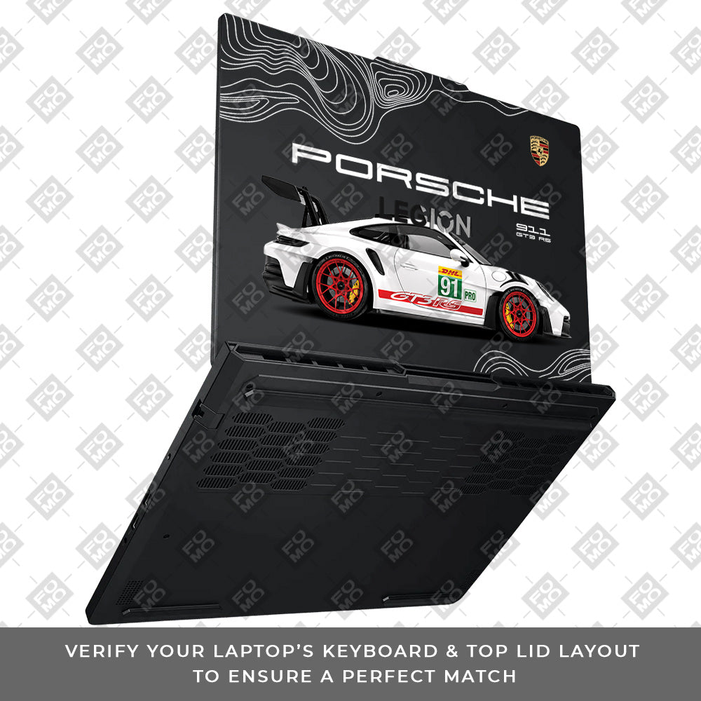 Transparent Porsche GT3 RS Power Lenovo Legion Pro 5 16ADR10 Laptop Skin