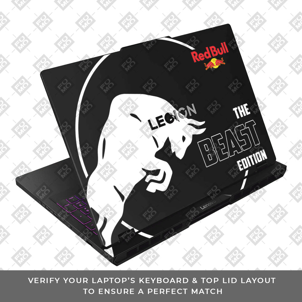 Transparent Red Bull Energy Lenovo Legion Pro 5 16AFR10 Laptop Skin
