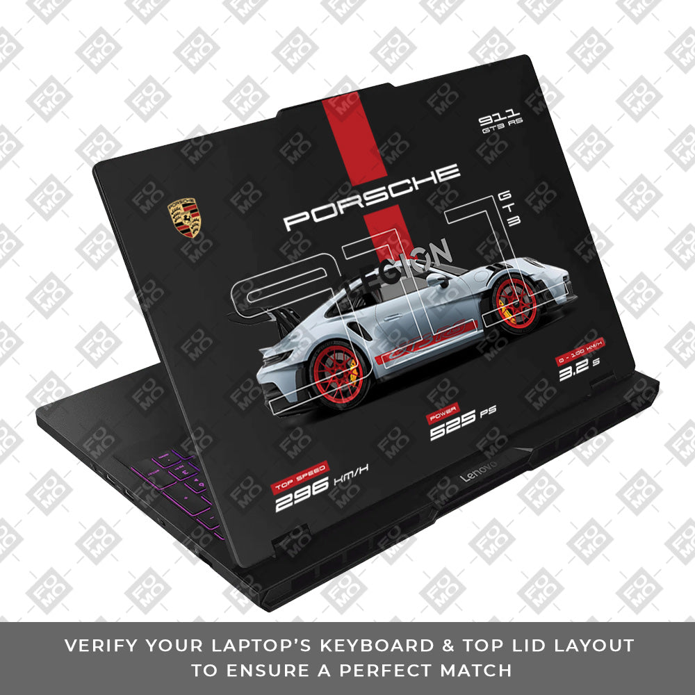 Transparent Porsche 911 Performance Lenovo Legion Pro 5 16AFR10 Laptop Skin