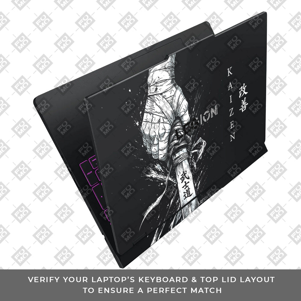 Transparent Kaizen Samurai Sword Lenovo Legion Pro 5 16IAX10 Laptop Skin