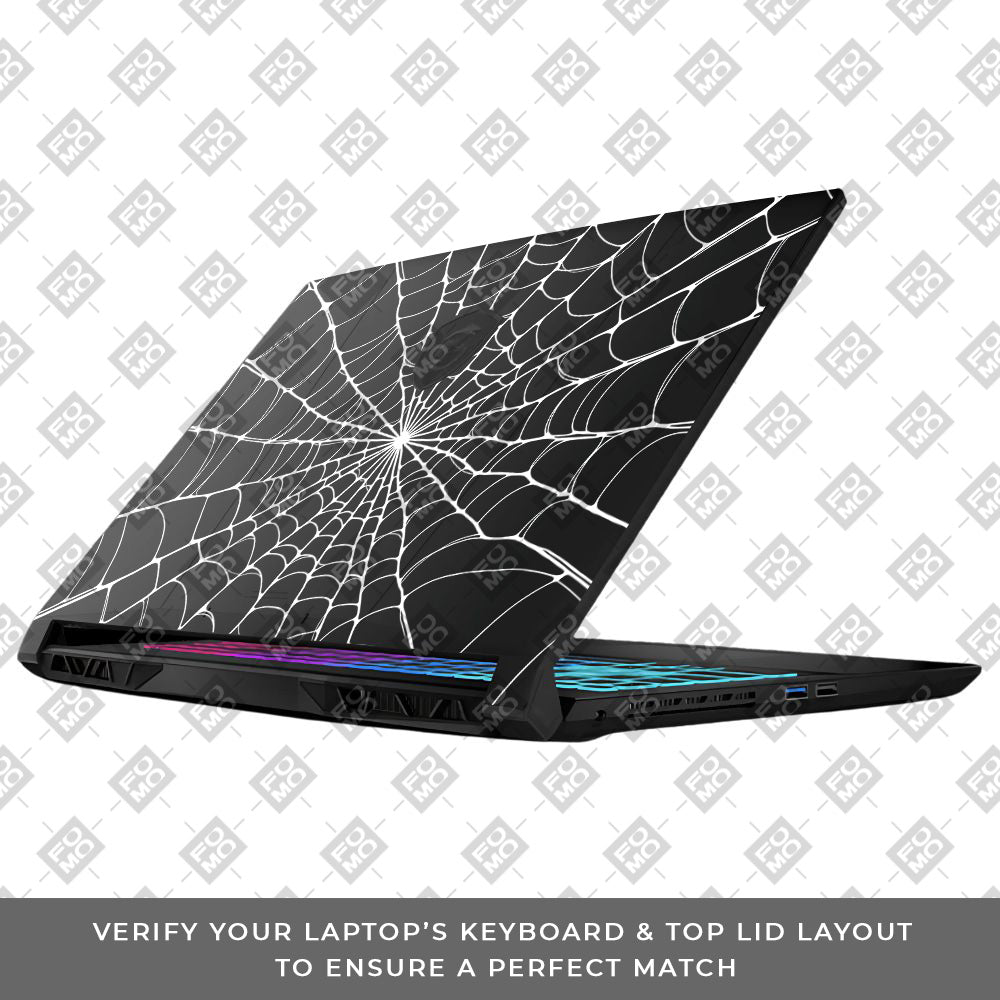Transparent Spider Web Vortex MSI Katana 15 B13V Laptop Skin