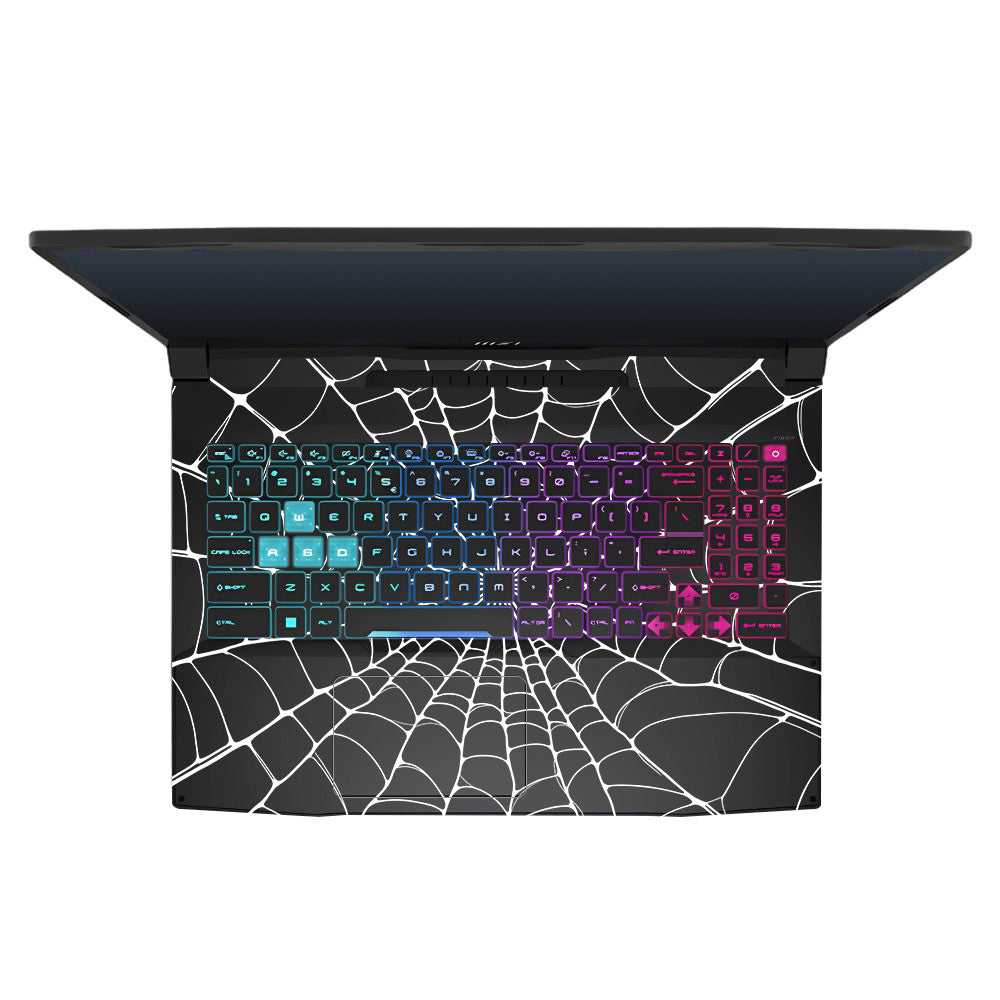 Transparent Spider Web Vortex MSI Katana 15 B13V Laptop Skin