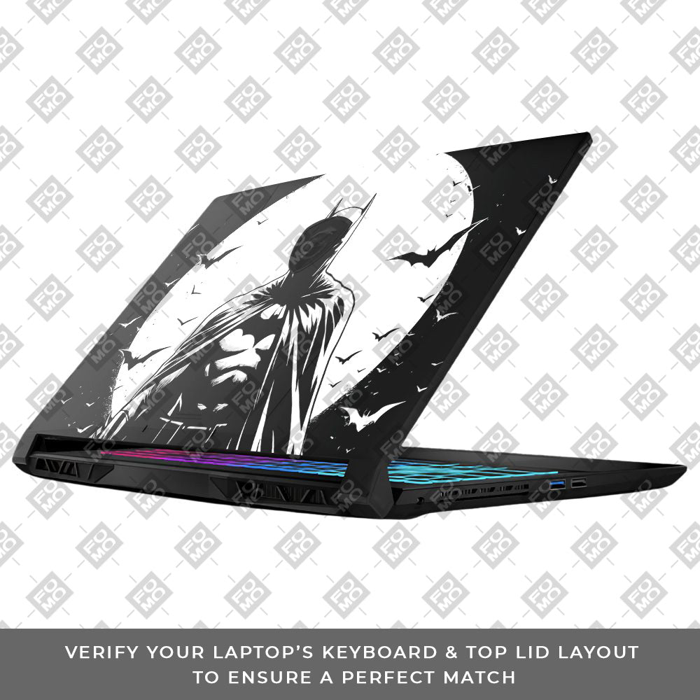 Transparent Dark Knight Moon Rise MSI Katana 15 B13V Laptop Skin