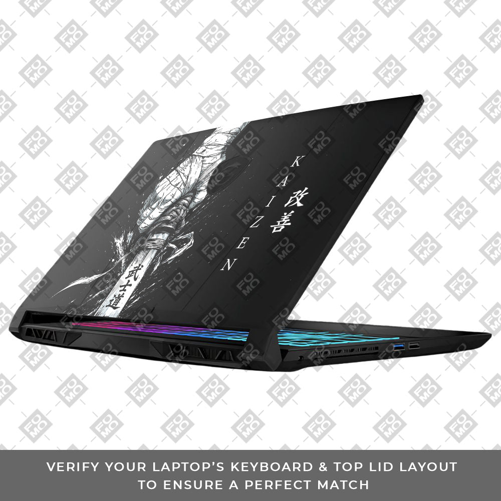 Transparent Kaizen Samurai Sword MSI Katana 15 B13V Laptop Skin