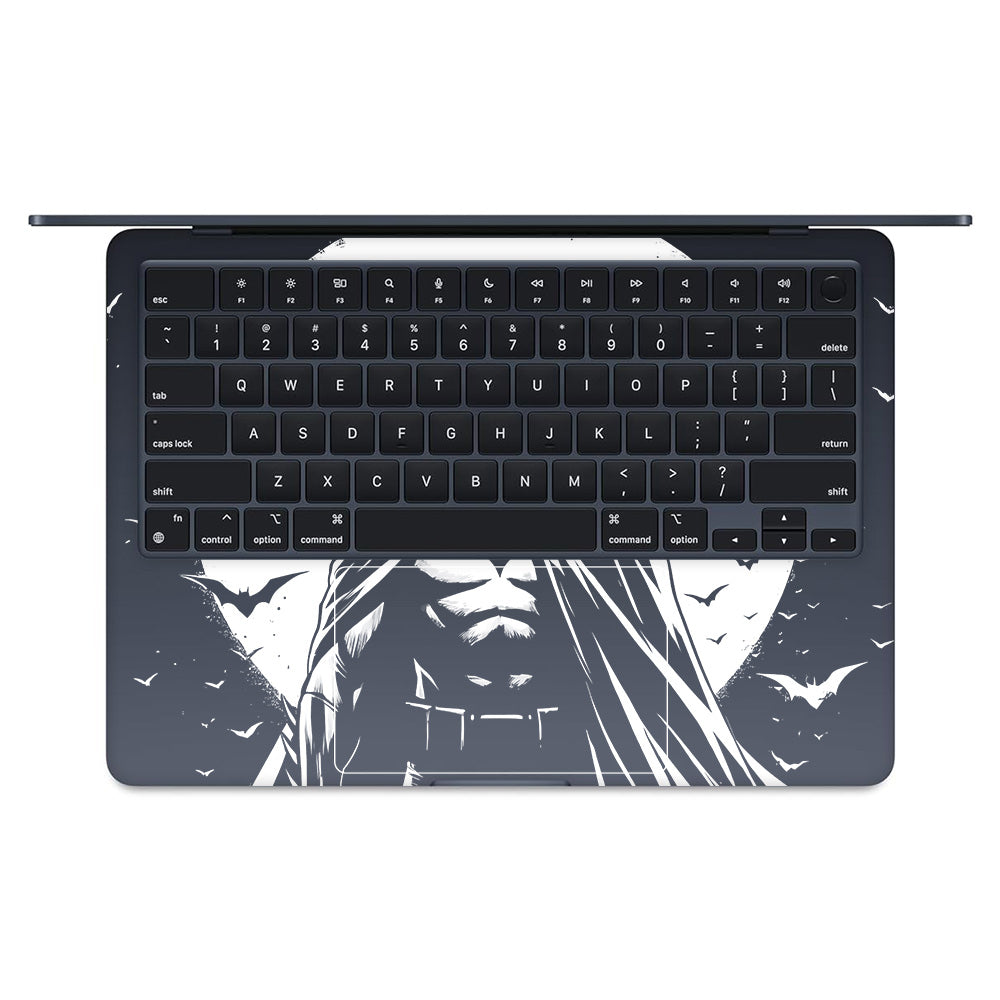 Transparent Dark Knight Moon Rise MacBook Air 13 M2 2022 Laptop Skin
