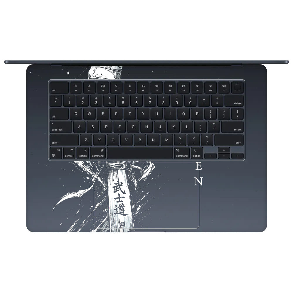 Transparent Kaizen Samurai Sword MacBook Air 15 M2 2023 Laptop Skin