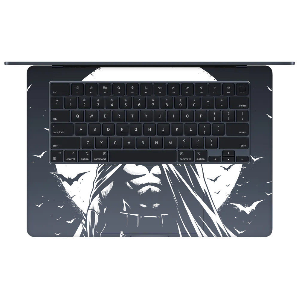 Transparent Dark Knight Moon Rise MacBook Air 15 M4 2025 Laptop Skin