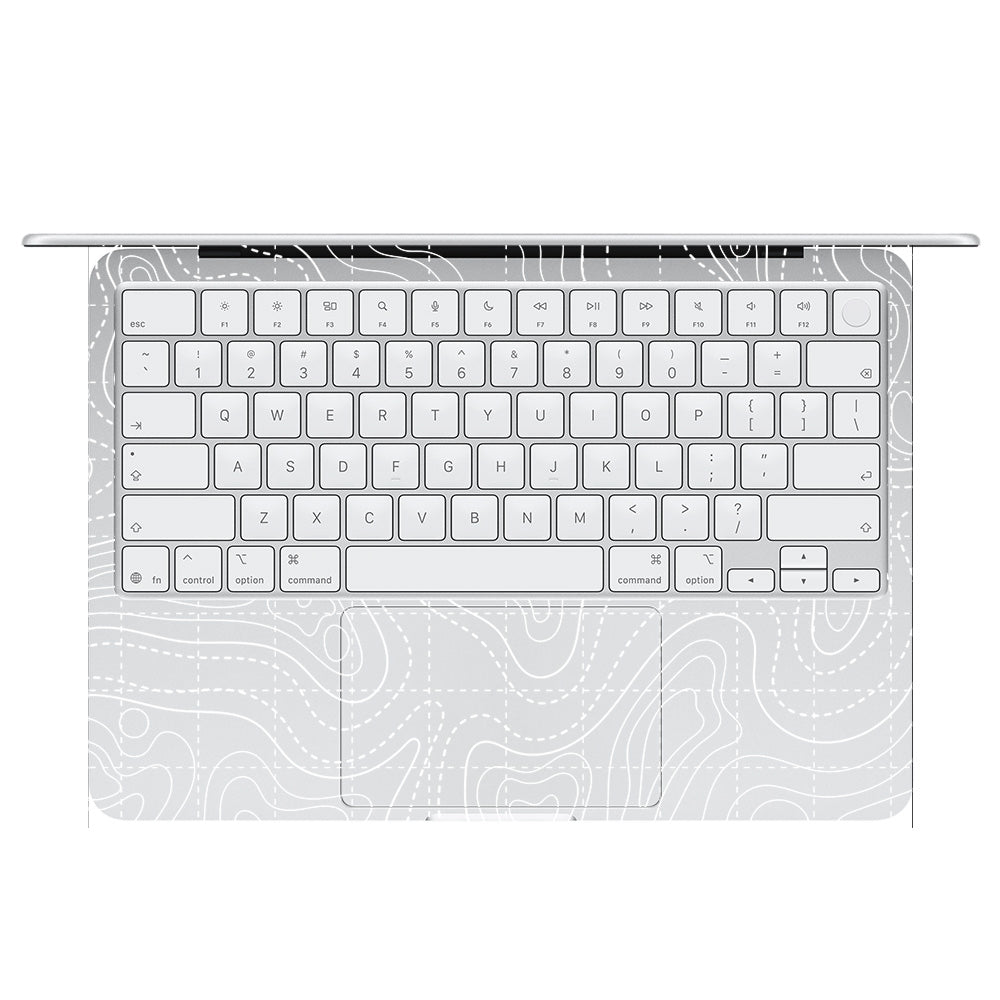 Transparent Abstract Contour Grid Lines MacBook Neo 13 Laptop Skin
