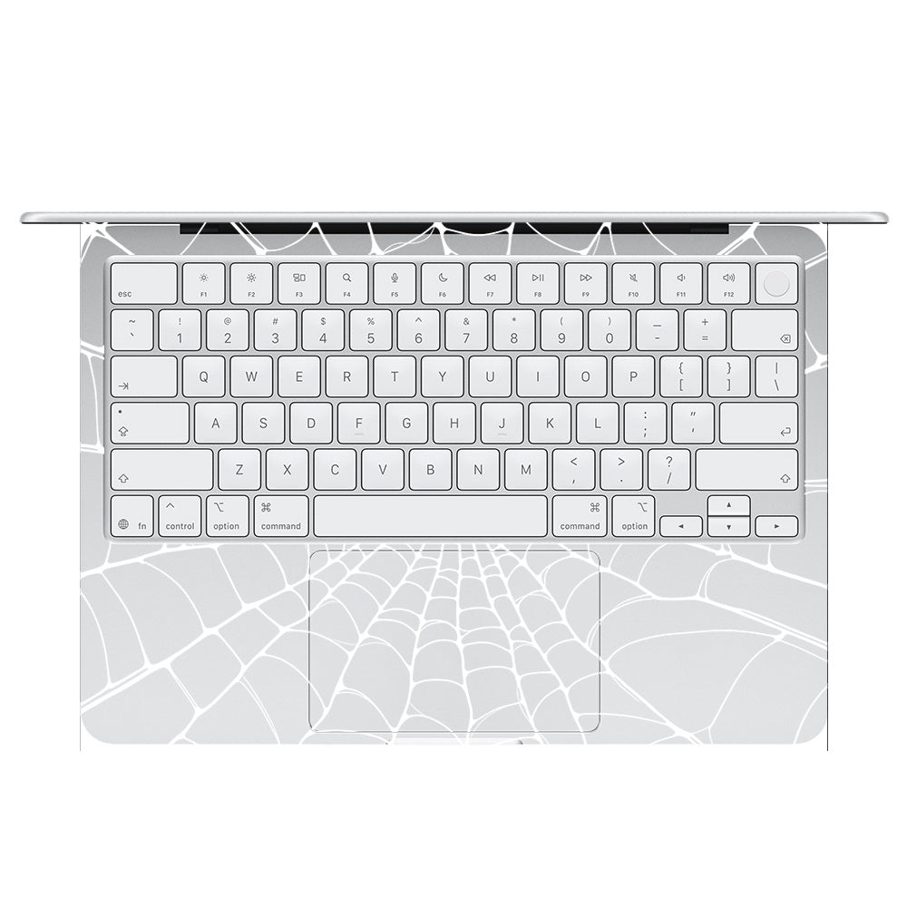 Transparent Spider Web Vortex MacBook Neo 13 Laptop Skin