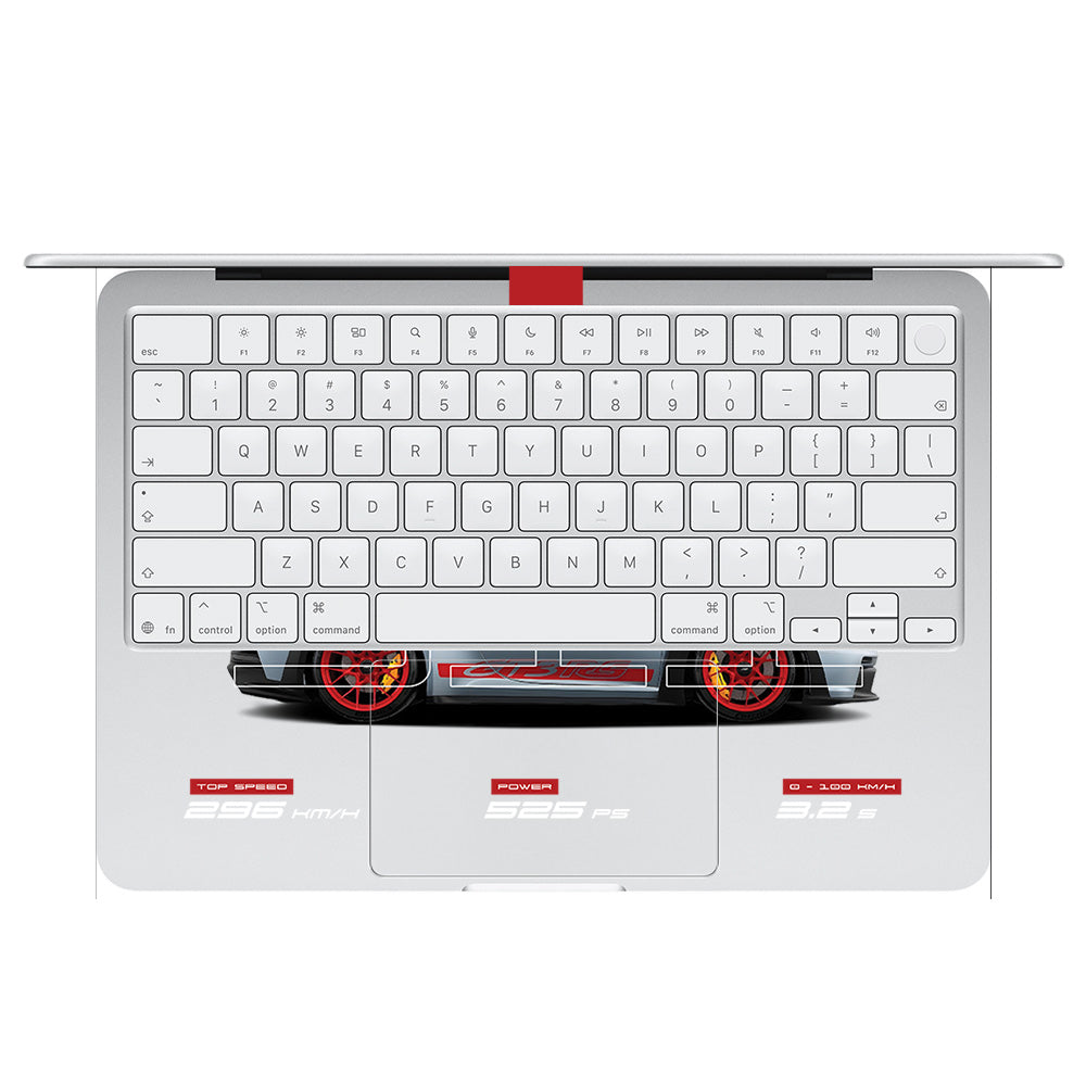 Transparent Porsche 911 Performance MacBook Neo 13 Laptop Skin