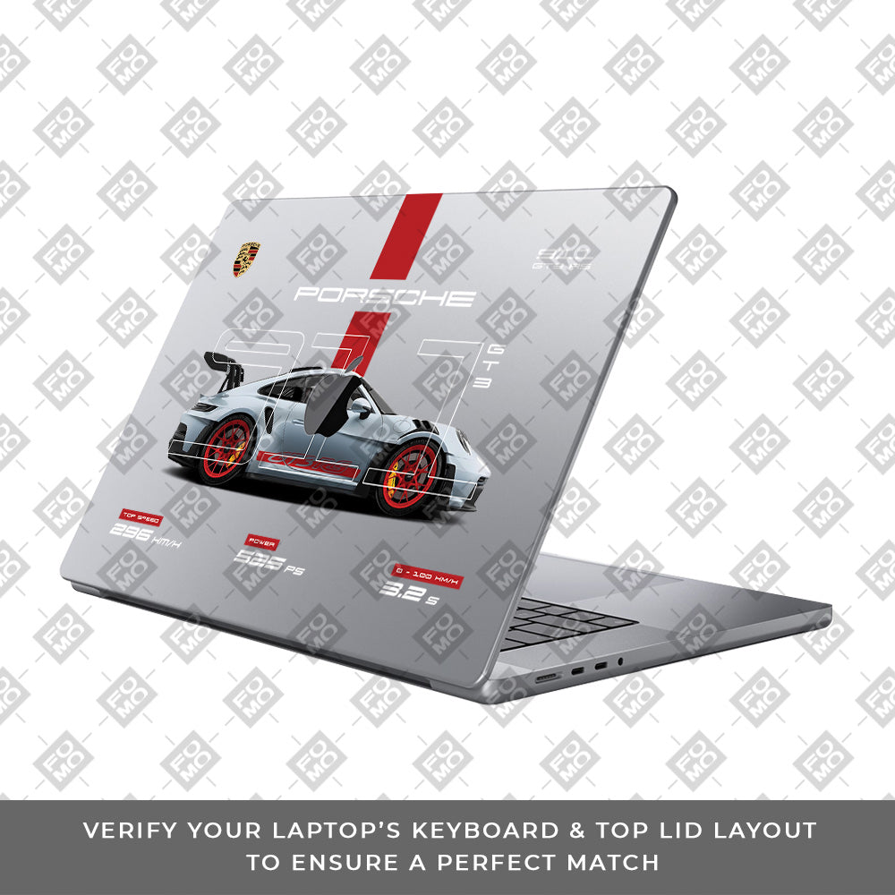 Transparent Porsche 911 Performance MacBook Pro 13 Intel 2020 Laptop Skin