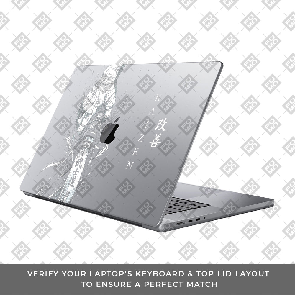 Transparent Kaizen Samurai Sword MacBook Pro 13 Intel 2020 Laptop Skin