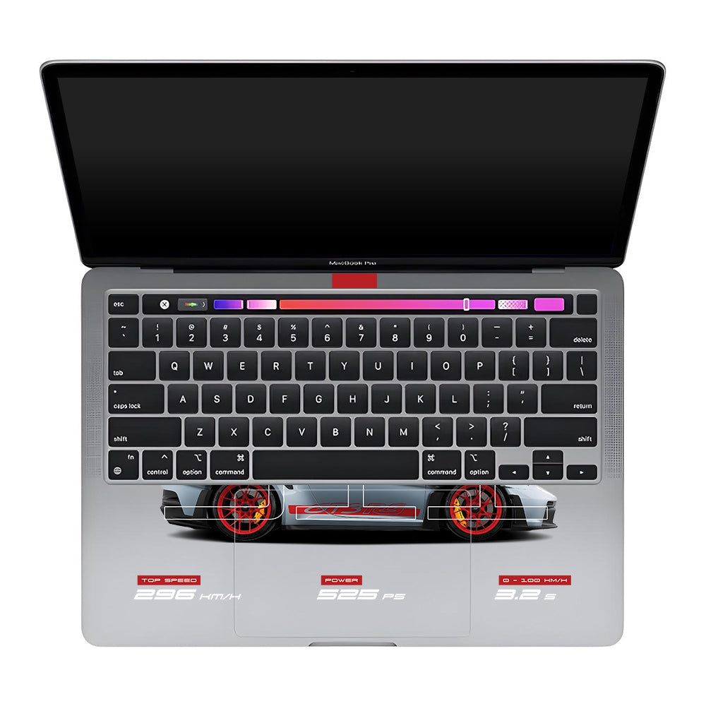 Transparent Porsche 911 Performance MacBook Pro 13 M1 2020 Laptop Skin