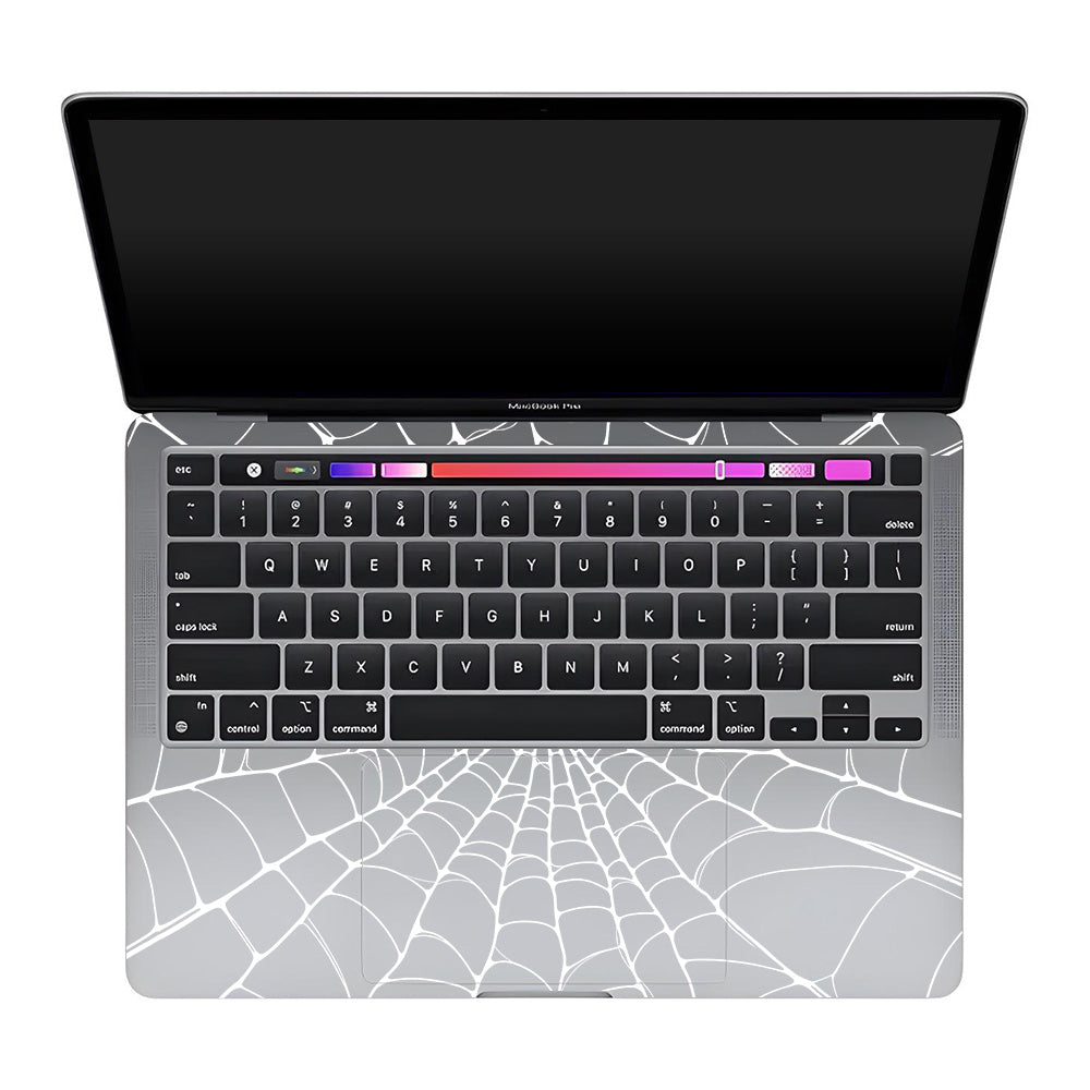 Transparent Spider Web Vortex MacBook Pro 13 M2 2022 Laptop Skin