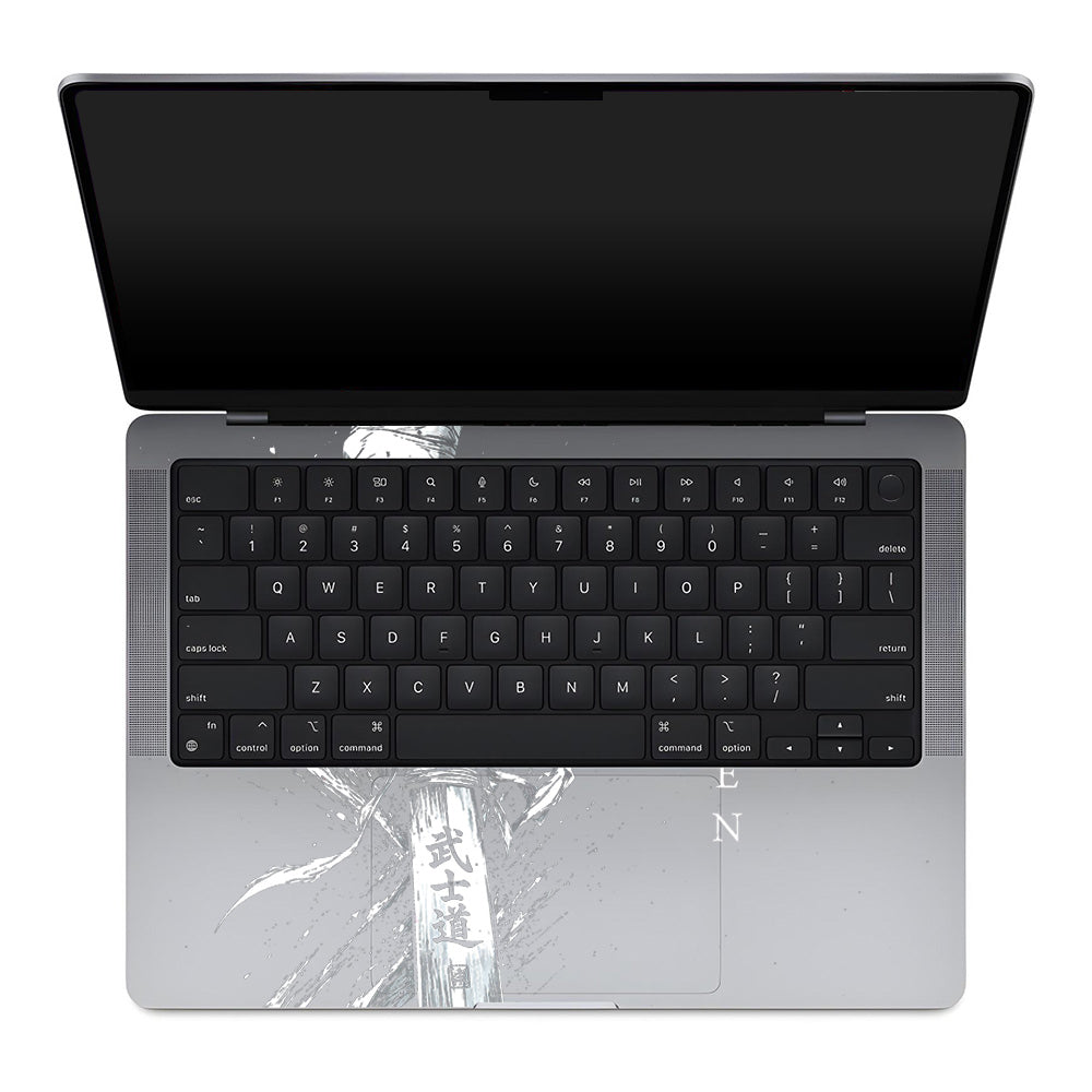 Transparent Kaizen Samurai Sword MacBook Pro 14 M1, M2, M3, M4 2021-2024 Laptop Skin