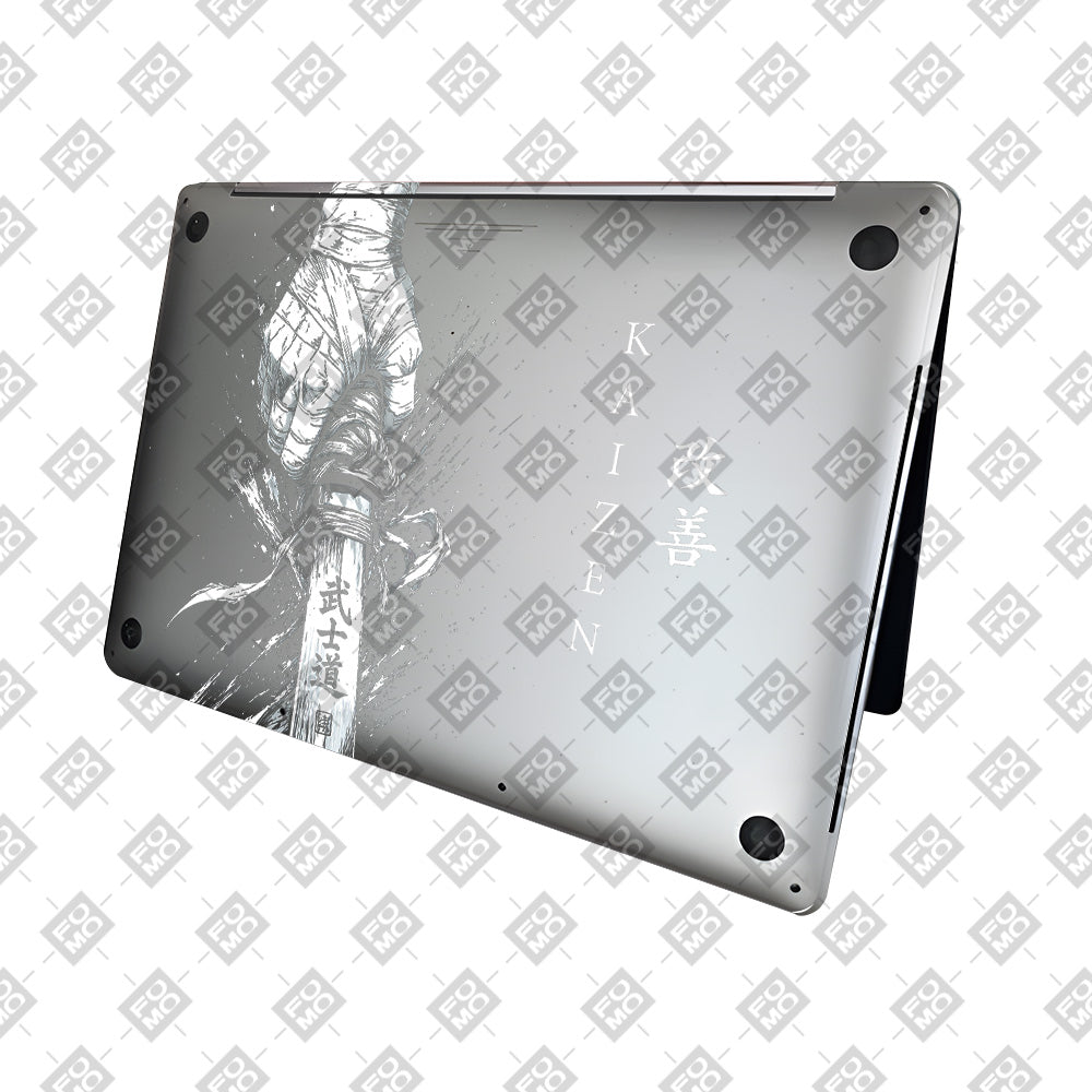 Transparent Kaizen Samurai Sword MacBook Pro 16 2019 Laptop Skin