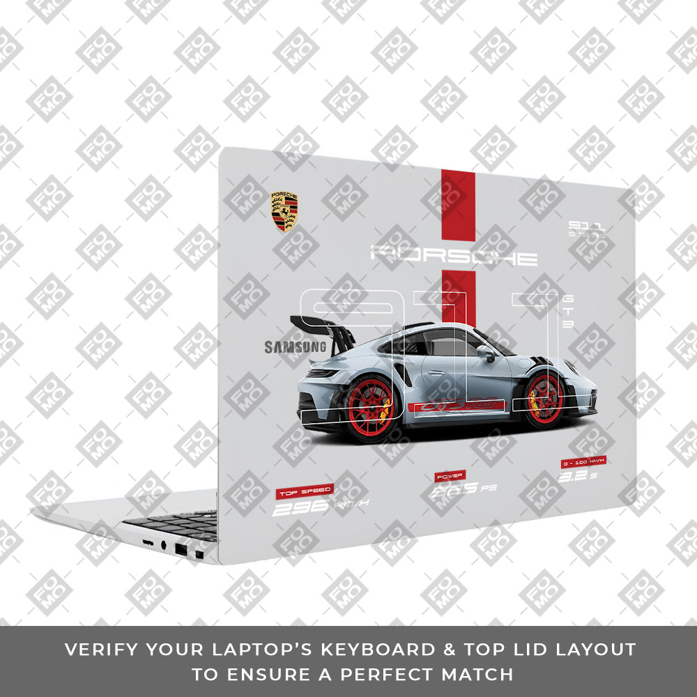 Transparent Porsche 911 Performance Samsung Galaxy Book 4 15.6 Laptop Skin