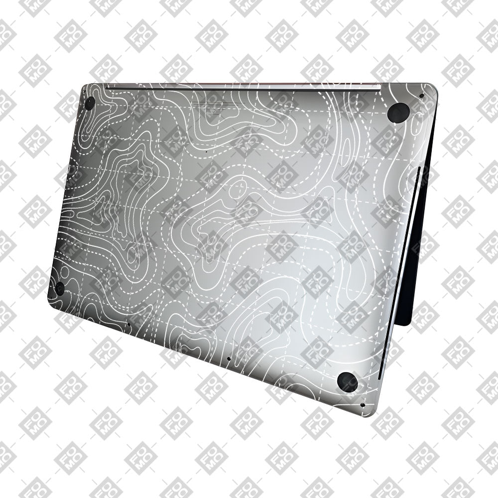 Transparent Abstract Contour Grid Lines MacBook Neo 13 Laptop Skin
