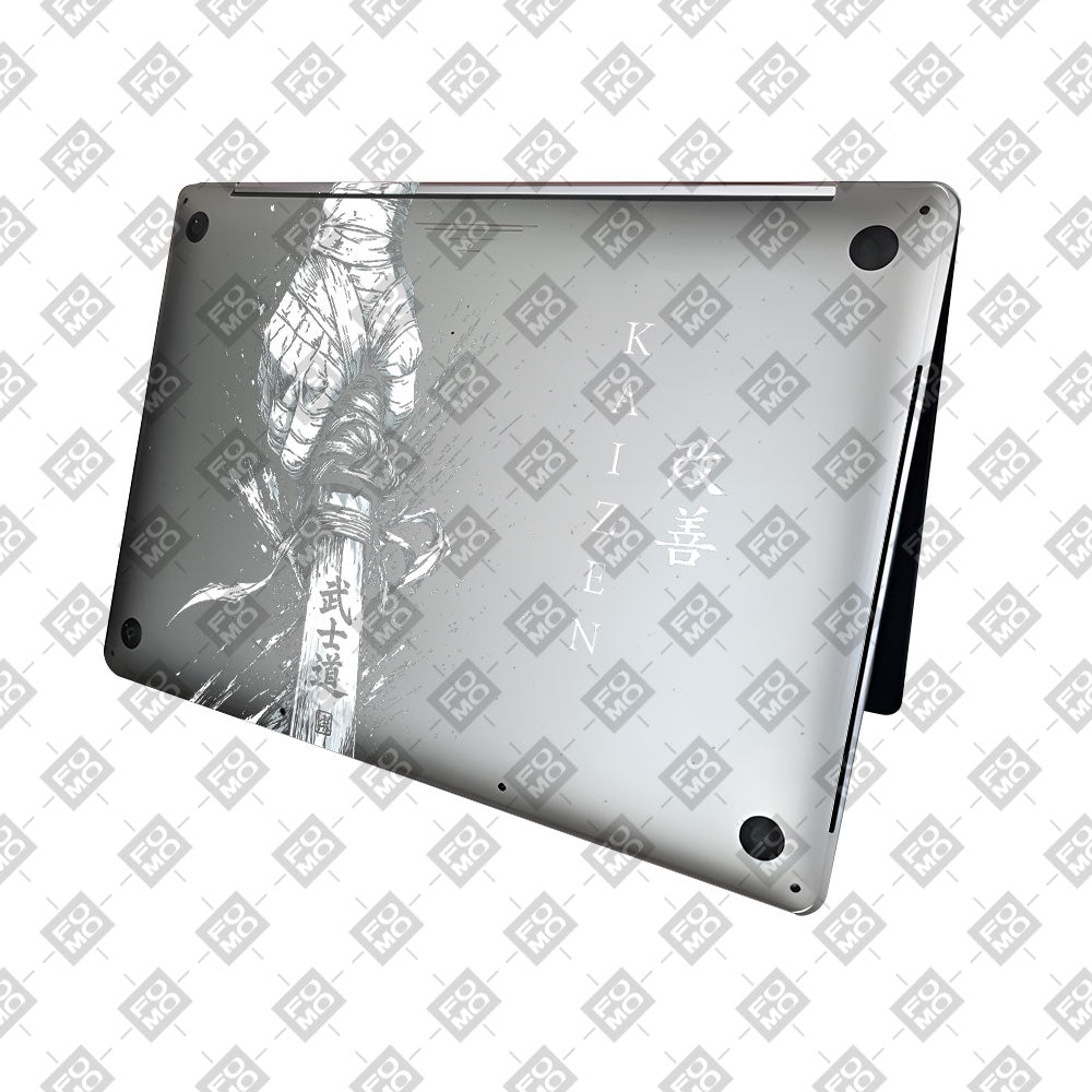 Transparent Kaizen Samurai Sword MacBook Neo 13 Laptop Skin